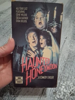Haunted Honeymoon VHS Tape Gene Wilder Spooky Fun Horror Comedy HBO Cannon - Image 1 of 4