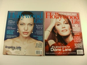 Lot of 2 Hollywood Life JUL/AUG & OCT 2003 - Back Issue Magazines Angelina Jolie - Picture 1 of 7