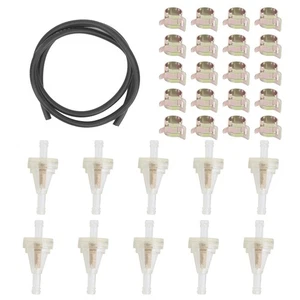 Motorcycle Inline Gas Filter Kit With Copper Core For Dirt Bike ATV UTV - Foto 1 di 12