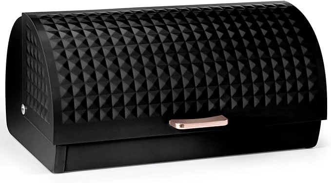 EHC Tea Coffee Sugar Canisters Set of 3 Airtight Jars OR Bread Bin Bread Storage Box