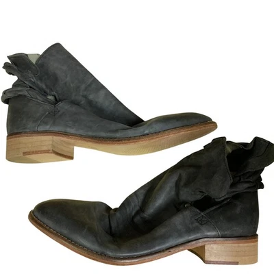 Botines Free People Landslide para mujer talla 39 EE. UU. 8,5 cuero gris oscuro NUEVO Foto 1 de 4