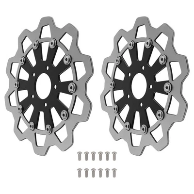 2x Rotor de Freio Dianteiro 299mm para Harley-Davidson Softail Breakout 2013-2021 Preto - Imagem 1 de 4