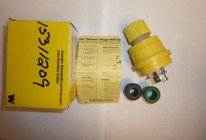 Woodhead 26W08 Connector Plug 20A 120/250V Wetguard - Picture 1 of 2