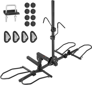 2 Fat Bike Rack Carrier Vehicle Mount Truck Hitch Heavy Duty Folding W/ Lock - Picture 1 of 1