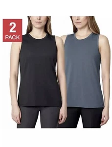 Camiseta sin mangas Mondetta Active para mujer, paquete de 2 negra/azul talla XS NUEVA CON ETIQUETAS - Imagen 1 de 3