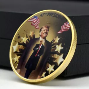 Moneda Desafío Artesanía de Metal Donald Trump Medalla 47º Presidente de Estados Unidos Coleccionables - Imagen 1 de 12