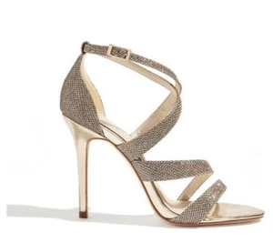 NUEVO EN CAJA SANDALIAS KAREN MILLEN ORO BRILLO METALIZADO TALLA UK 7 Euro 40 - Imagen 1 de 5