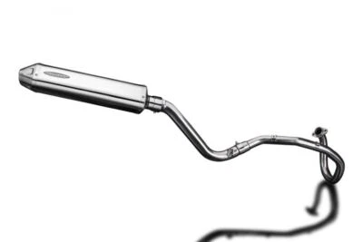 Delkevic Complete Exhaust 17" Stainless Tri-Oval Muffler - Suzuki DR650SE 96-24 - Image 1 of 3