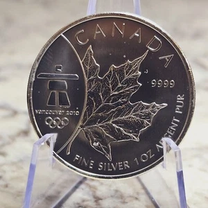 Silbermünzen Kanada Maple Leaf 2008 1 oz Olympiade Vancouver 2010 - Bild 1 von 4
