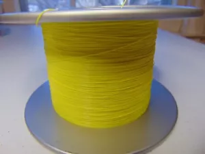 20 ft 34 AWG Silver Plated Copper PTFE Wire Yellow SPC Tonearm USA .0155 inch OD - Picture 1 of 3