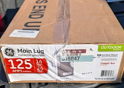 GE PowerMark Gold 125 Amp 14 Space 24 Circuit Outdoor Main Lug Circuit Breaker - Image 1 of 4