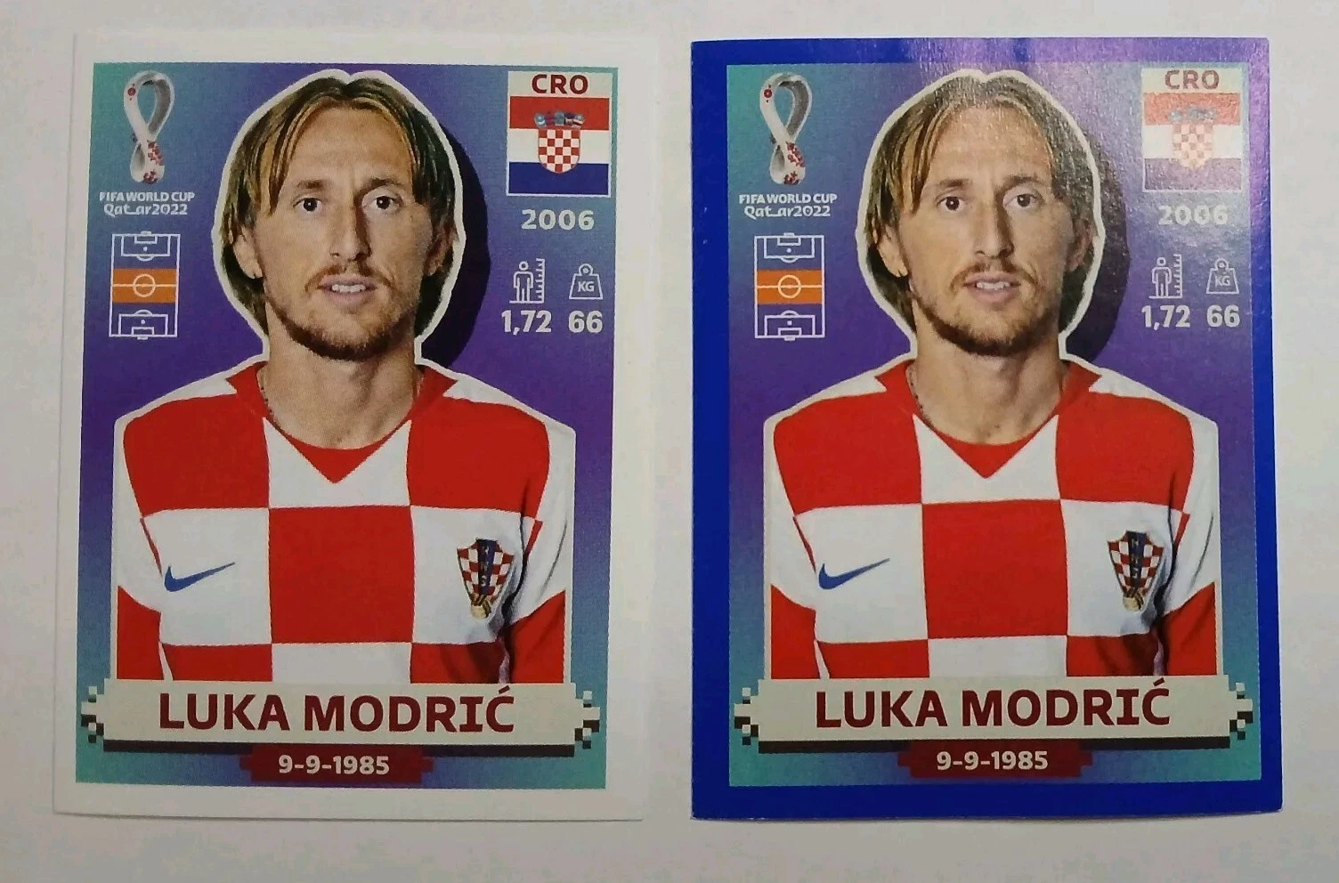 Panini World Cup Qatar 2022 Luka Modric CRO 13 Blue Sticker