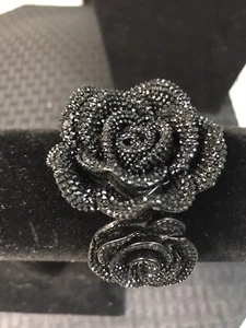 Bracelet, Stretch, Roses, Gold-Tone Beads, Stretch, Glitter - Picture 1 of 8