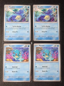 2x Seadra 011/064 & 2x Horsea 011/064 Pokemon card SV Shrouded Fable common NM - Picture 1 of 1