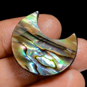 Abalone Shell Crescent Moon Shape Cabochon Gemstone 35 Ct. 25X22X6 mm S-3966 - Picture 1 of 4