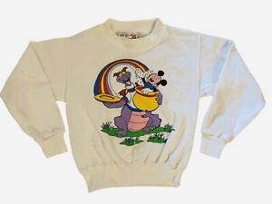 Vintage Walt Disney World Figment & Mickey Rainbow Kids 2-4 Sweatshirt NWT RARE!