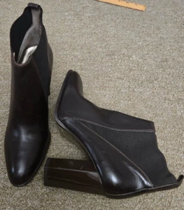 Diane Von Furstenberg Heeled Ankle Boots Size 6M Brown Leather Barely Worn? READ - Picture 1 of 19