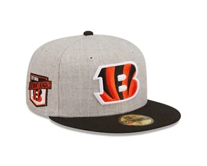 Cincinnati Bengals New Era Establecer Año Brezo Parche Lateral 59FIFTY Sombrero Ajustado - Imagen 1 de 7