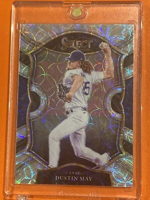 🔥⚾️Dustin May 2021 Panini Select Cosmic Scope Parallel Holo LA Dodgers 🏆 Prizm - Image 1 of 3