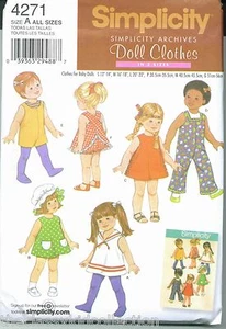 Simplicity Archives Toddler Pattern in 3 size, NEW #4271 - Picture 1 of 1