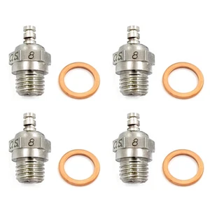 4X Metal Heavy Duty Medium For OS No.8 #8 NO8 Nitro Engine RC Airplane Glow Plug - Picture 1 of 4