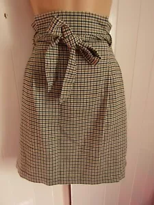 New Look Tall Checked Stretch Belted Skirt - Size 14 - Picture 1 of 5