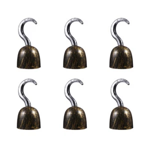 6pcs Plastic Pirate Hook Pirate Hook Hand Pirate Costume Accessory - Picture 1 of 12