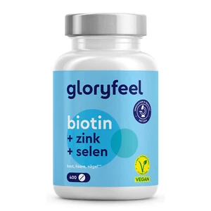 Biotin + Zink & Selen - 400 Tabletten (13 Monate) - Für Haut, Haare & Nägel - Bild 1 von 8