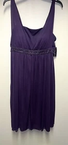 Jessica Howard Empire Embellished Evening Dress Size 14 eggplant, purple NEW - Picture 1 of 9
