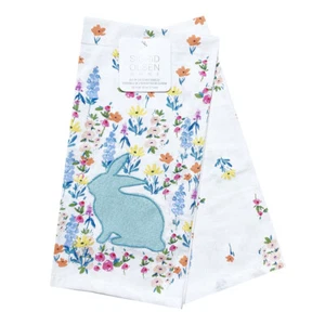 Juego de 2 toallas de té de cocina Sigrid Olsen Easter Bunny bordadas Spring Garden - Imagen 1 de 6