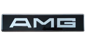 Mercedes Pre Merger AMG German Euro Tag License Plate Euro Number Sign Embossed! - Picture 1 of 3