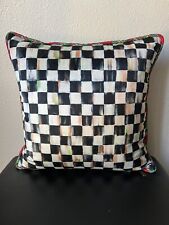 MacKenzie-Childs  Courtly Check/Stripe Pillow Reversible -16x16”