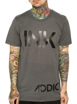 Nuevo Inkaddict Hombre Tinta Camiseta Heavy Metal / Negro SMALL-4XLARGE Tatuaje - Imagen 1 de 2