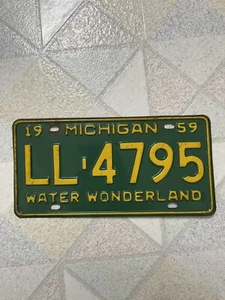 Michigan 1959 matrícula --- 100 % original LL-4795 - Imagen 1 de 4