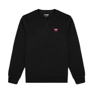Wrangler Mens Jumper Crew wNeck Regular Fit Sign Off 100% Cotton Top - Picture 1 of 5