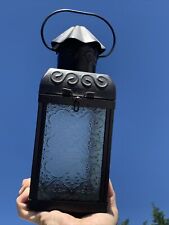 Indian Summer Lantern Metal Scroll Work Glass Lamp Tealight Yankee Candle ❤️tb5m