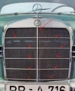 Alu Grill Moulding trim SET OF 11 Fit For Mercedes Benz W121 Ponton - Picture 1 of 1