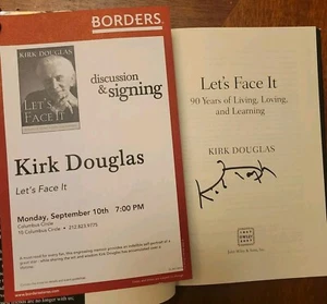 KIRK DOUGLAS AUTOGRAPHED "LET'S FACE IT"  2007 HOLLYWOOD LEGEND AUTOBIOGRAPHY - Picture 1 of 7