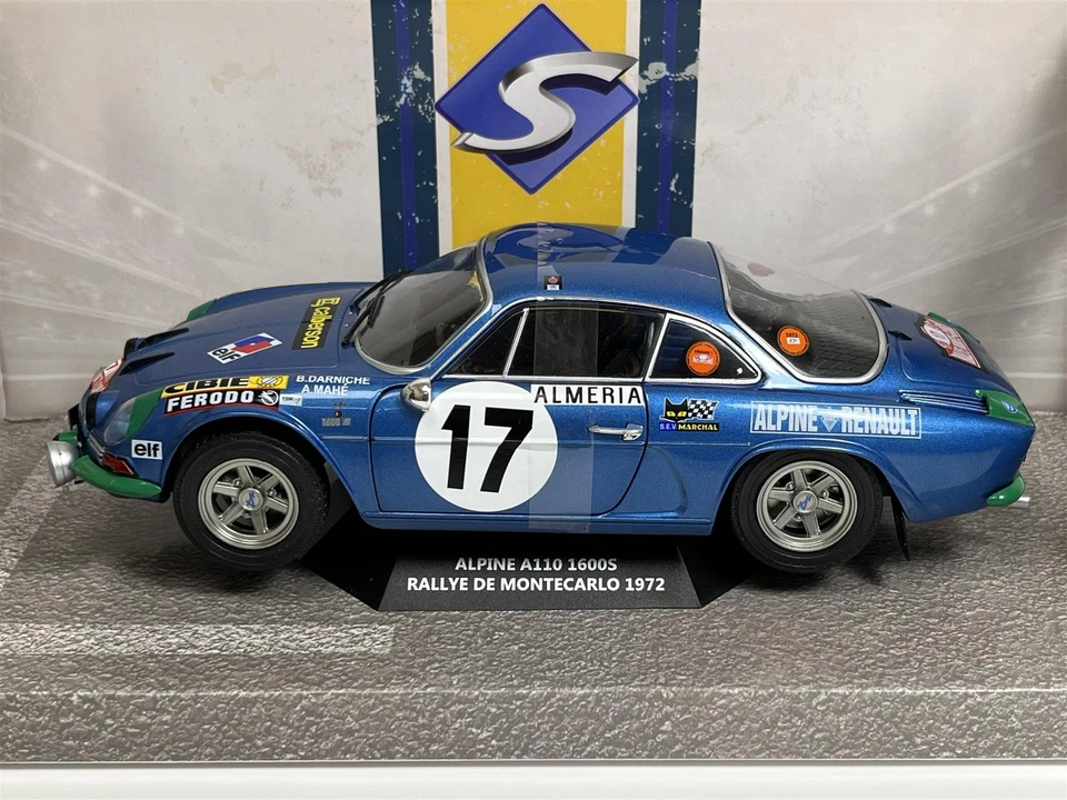 ALPINE A110 1600S #17 MONTE CARLO 1972 DARNICHE MAHE SOLIDO S1804206 1 18 RALLY