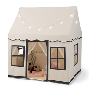 Kids Play Castle Tent Large Playhouse Toys Gifts w/ Star Lights Washable Mat - Picture 1 of 10