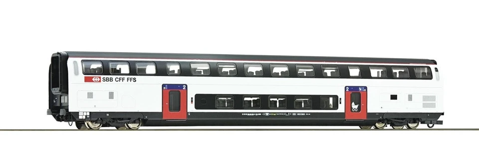 ROCO HO 74496 2nd class double deck coach Doppelstockwagen 2. Klasse, SBB - Image 1 of 1
