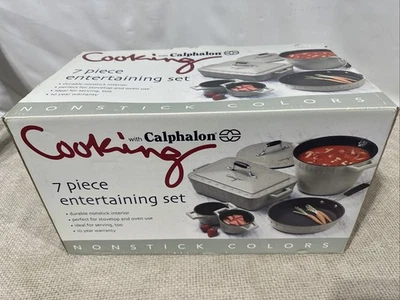 Conjunto de panelas Cooking with Calphalon 7 peças esmalte, feito na Argentina, caixa aberta - Imagem 1 de 4