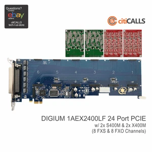 Digium 1AEX2422LF 24 Port Analog PCIE Asterisk Card 8 FXS 8 FXO Geniune BrandNew - Picture 1 of 7