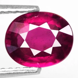 1.41Ct. Natural Gemstone Rhodolite Garnet Hot Pink Purple Oval Africa Luxurious! - Picture 1 of 7