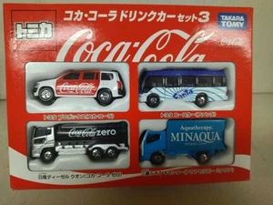 SET X 4 MODELCARS FANTA ZERO MINAQUA COCA-COLA apx 1:64 TOMICA - Imagen 1 de 3