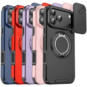For iPhone 17 Pro Max/17 Air Hybrid Case Rotating Stand and Privacy Camera Cover - Picture 1 of 23