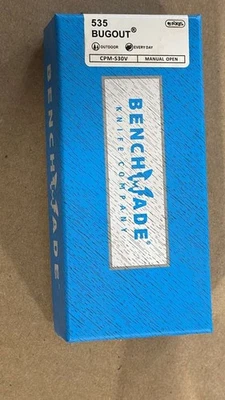 BRANDED 🔥 Benchmade Bugout 535 Folding Knife CPM-S30V Steel Blue Handle | New EXTRAS