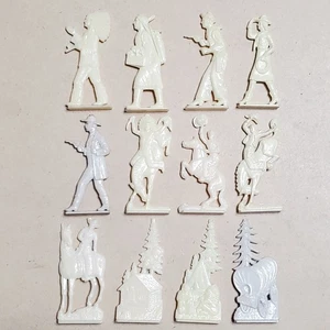 1949 Nosco Western-Flats (Set E, 12 cremefarbene Farben) Cracker Jack Preise Z-1137 - Bild 1 von 2