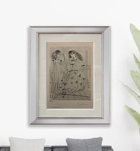 Pablo Picasso Hand Signed Original Litho Print Certificate $3500 Appraisal#! &! - Picture 1 of 12