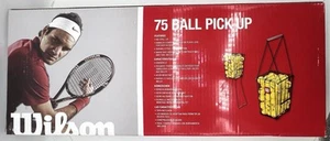 NEW Wilson 75 Ball Pick Up Hopper Tennis Practice, Steel No Spill Lid Portable - Picture 1 of 2